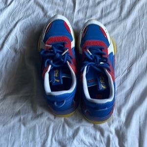 RS-X Subvert Men's Sneakers siz 9 White-Galaxy Blue-Hi Rik Red